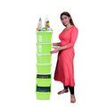 PARASNATH Boxo 6 Layer (Green) Multi-Purpose Modular Drawer Storage System for Home and Office with Trolley Wheels and Anti-Slip Shoes - PARASNATH