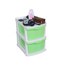 PARASNATH Boxo 2 Layer (Green) Multi-Purpose Modular Drawer Storage System for Home and Office with Trolley Wheels and Anti-Slip Shoes - PARASNATH