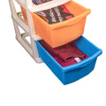 PARASNATH Boxo 4 Layer (Multicolour) Multi-Purpose Modular Drawer Storage System for Home and Office with Trolley Wheels and Anti-Slip Shoes - PARASNATH