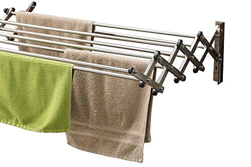 PARASNATH 30 inch Wall Stainless Steel Clothes Drying Stand -7 Pipes 2.5 Feet - PARASNATH