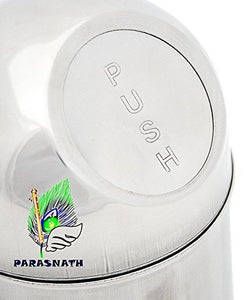 Parasnath Stainless Steel Push Dustbin/Push Garbage Bin 10 litre (8'' x 16'') - PARASNATH
