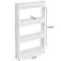 Parasnath 4 Tier Slim Rolling Cart Kitchen Storage Organiser Rack Holder with Wheel - PARASNATH