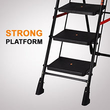 Load image into Gallery viewer, PARASNATH Back Diamond Heavy Folding Ladder With Wide Steps 7 Steps 7.3 Ft - PARASNATH