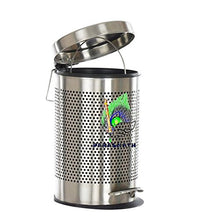 Load image into Gallery viewer, Parasnath Stainless Steel Round Perforated Pedal Dustbin With Plastic Bucket (8&#39;&#39;X13&#39;&#39;- 7 Liter) - PARASNATH
