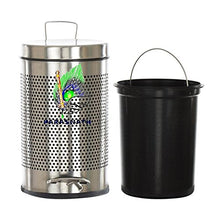 Load image into Gallery viewer, Parasnath Stainless Steel Round Perforated Pedal Dustbin With Plastic Bucket (12&#39;&#39;X20&#39;&#39;- 20 Liter) - PARASNATH