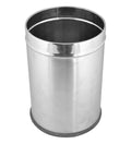 Parasnath Stainless Steel Plain Open Dustbin, 6L - 7 X 11 Inch - PARASNATH
