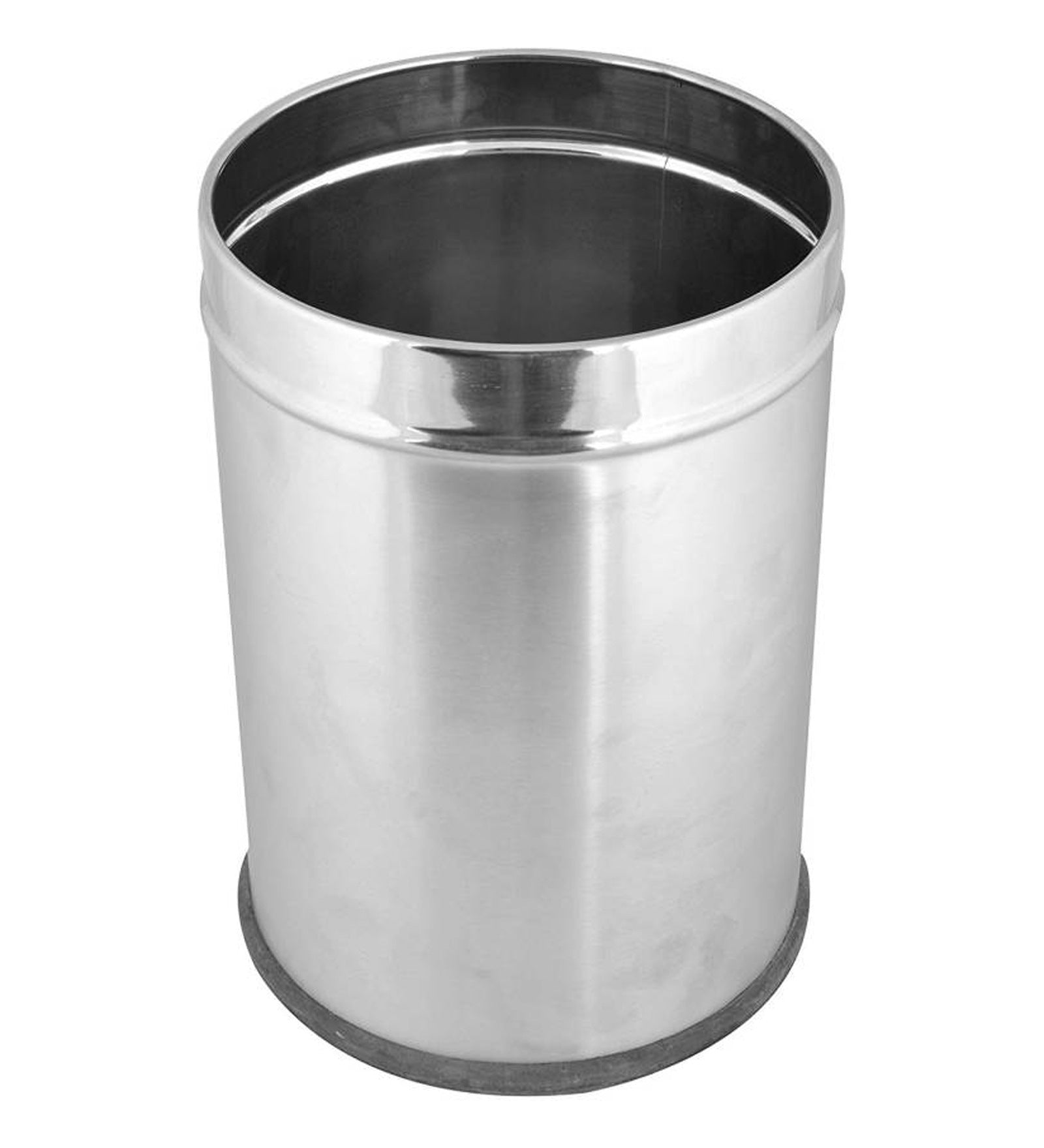 Parasnath Stainless Steel Plain Open Dustbin, 6L - 7 X 11 Inch - PARASNATH