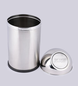 Parasnath Stainless Steel Push Dustbin/Push Garbage Bin 10 litre (8'' x 16'') - PARASNATH