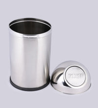 Load image into Gallery viewer, Parasnath Stainless Steel Push Dustbin/Push Garbage Bin 18 litre (10&#39;&#39; x 18&#39;&#39;) - PARASNATH