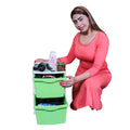 PARASNATH Boxo 2 Layer (Green) Multi-Purpose Modular Drawer Storage System for Home and Office with Trolley Wheels and Anti-Slip Shoes - PARASNATH