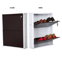 Load image into Gallery viewer, PARASNATH BrownWhite Wall Shoe Rack 2 Shelves Shoes Stand - PARASNATH