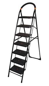 PARASNATH Back Diamond Heavy Folding Ladder With Wide Steps 7 Steps 7.3 Ft - PARASNATH