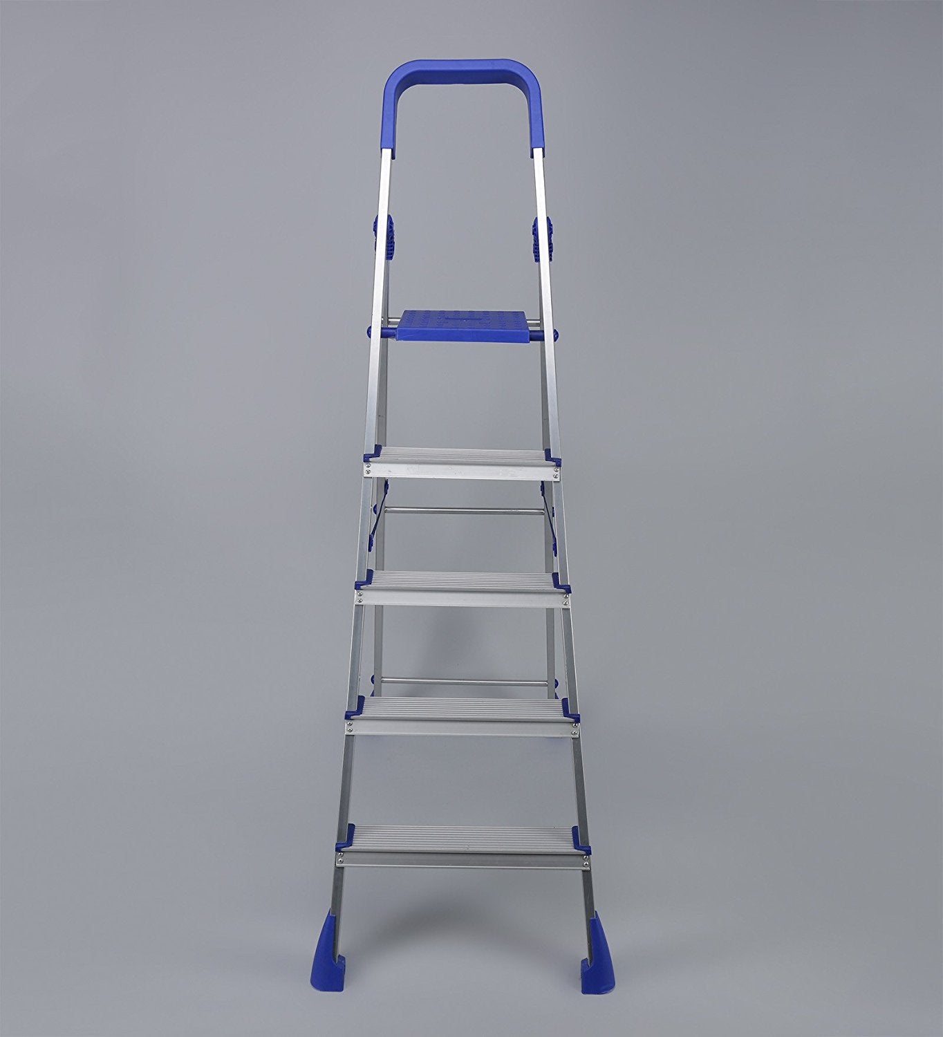 PARASNATH Aluminium Blue Heavy Folding Maple Ladder 5 Step 5.2 Ft - PARASNATH