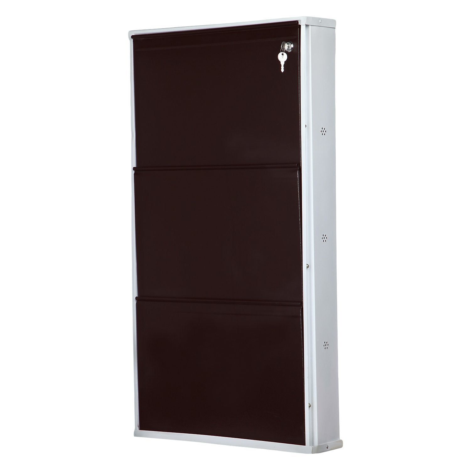 PARASNATH BrownWhite Wall Shoe Rack 3 Shelves Shoes Stand - PARASNATH