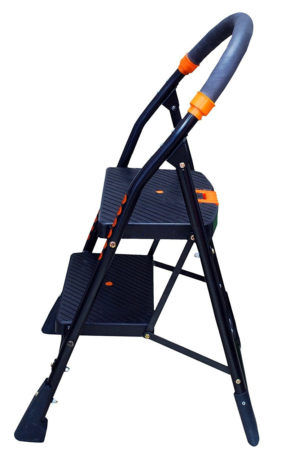 Parasnath Black Diamond Heavy Folding Ladder With Wide Steps 2 Steps 2.7 Ft Ladder - PARASNATH