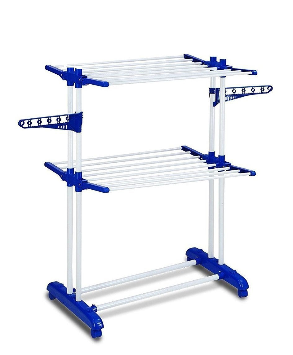 PARASNATH Prime Steel Mini Poll Clothes Drying Stand with Breaking Wheel System- Made in India - PARASNATH