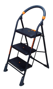 Parasnath Black Diamond Heavy Folding Ladder With Wide Steps 3 Steps 3.1 Ft Ladder - PARASNATH