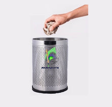 Load image into Gallery viewer, Parasnath Stainless Steel Perforated Round Dustbin, 8L - 8 X 13 Inch - PARASNATH