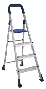 PARASNATH Aluminium Blue Heavy Folding Maple Ladder 4 Step 4.2 Ft - PARASNATH