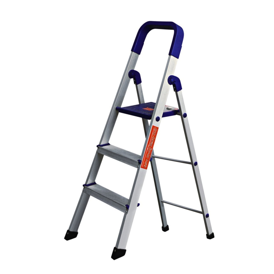 PARASNATH Aluminium Blue Heavy Folding Maple Ladder 3 Step 3.2 Ft - PARASNATH