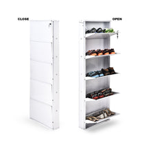 Load image into Gallery viewer, Parasnath Pure White Colour Wall Shoe Rack 5 Shelves Shoes Stand - PARASNATH