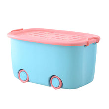Load image into Gallery viewer, PARASNATH Rolling Storage Container Box (BluePink Colour)- 45 Litre Super Large With Wheels Size (59X39X30 cm) - PARASNATH