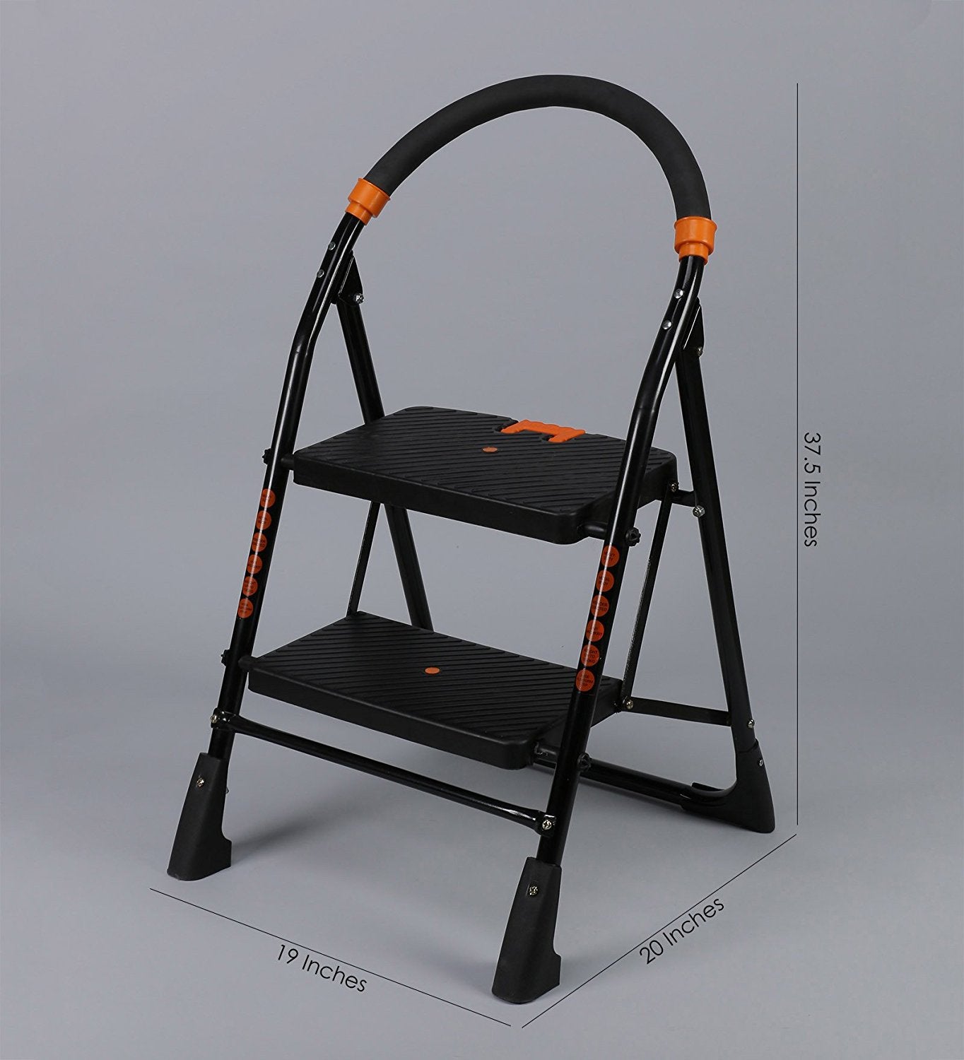 Parasnath Black Diamond Heavy Folding Ladder With Wide Steps 2 Steps 2.7 Ft Ladder - PARASNATH
