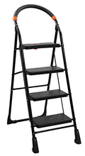 Load image into Gallery viewer, Parasnath Black Diamond Heavy Folding Ladder With Wide Steps 4 Steps 4.1 Ft Ladder - PARASNATH
