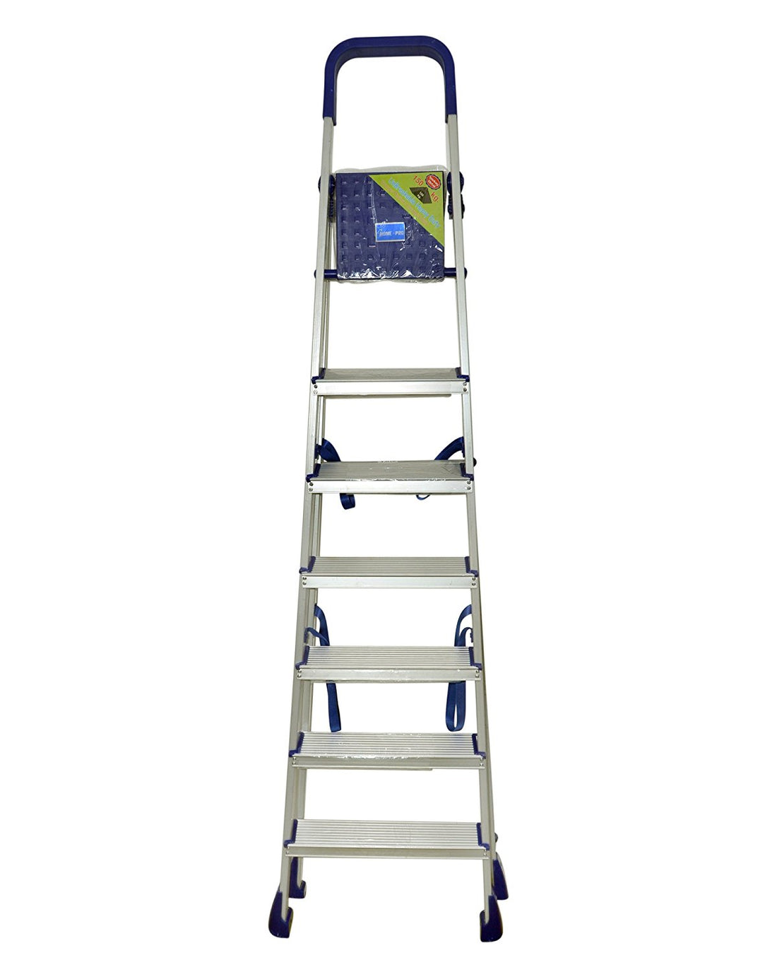 PARASNATH Aluminium Blue Heavy Folding Maple Ladder 7 Step 7.3 Ft - PARASNATH