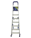 PARASNATH Aluminium Blue Heavy Folding Maple Ladder 7 Step 7.3 Ft - PARASNATH