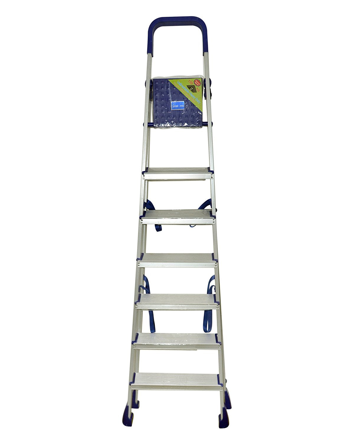 PARASNATH Aluminium Blue Heavy Folding Maple Ladder 7 Step 7.3 Ft - PARASNATH