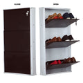 PARASNATH BrownWhite Wall Shoe Rack 3 Shelves Shoes Stand - PARASNATH