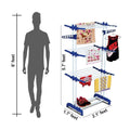 PARASNATH Prime Stainless Steel 2 Poll Clothes Drying Stand With Breaking Wheel System- Blue - PARASNATH