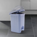 PARASNATH Rattan Design (Purple Colour) Pedal Dustbin 11Litre Modern Light-weight Dustbin for Home and Office Purple Colour - Made In India - Size 10 inchX10 inchX13 inch - PARASNATH
