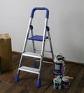 PARASNATH Aluminium Blue Heavy Folding Maple Ladder 3 Step 3.2 Ft - PARASNATH