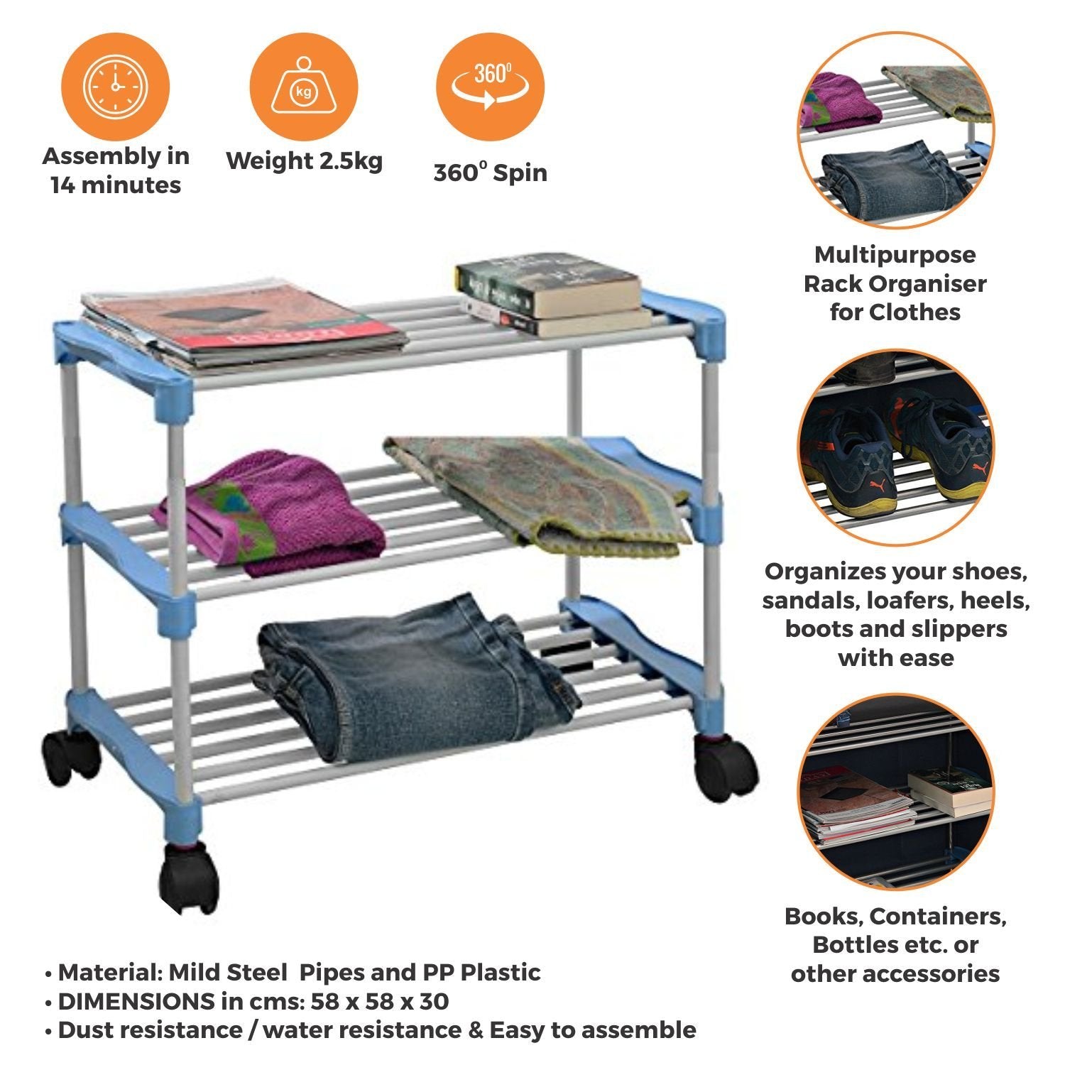PARASNATH Smart Shoe Rack with 3 Shelves - PARASNATH