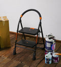 Parasnath Black Diamond Heavy Folding Ladder With Wide Steps 2 Steps 2.7 Ft Ladder - PARASNATH