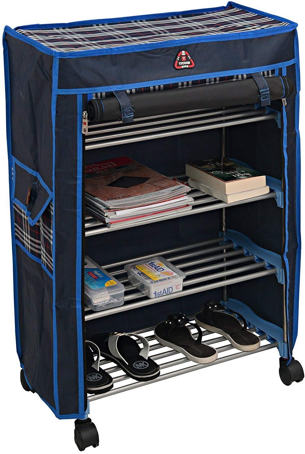 PARASNATH Trendy Cloth Shoe Rack with 4 Shelves - PARASNATH