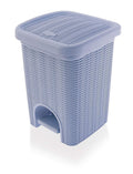 PARASNATH Rattan Design (Purple Colour) Pedal Dustbin 11Litre Modern Light-weight Dustbin for Home and Office Purple Colour - Made In India - Size 10 inchX10 inchX13 inch - PARASNATH