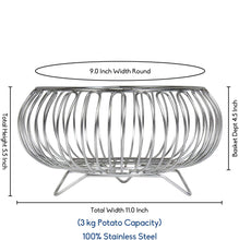Load image into Gallery viewer, Parasnath Heavy Stainless Steel Vegetable and Fruit Bowl Basket - PARASNATH