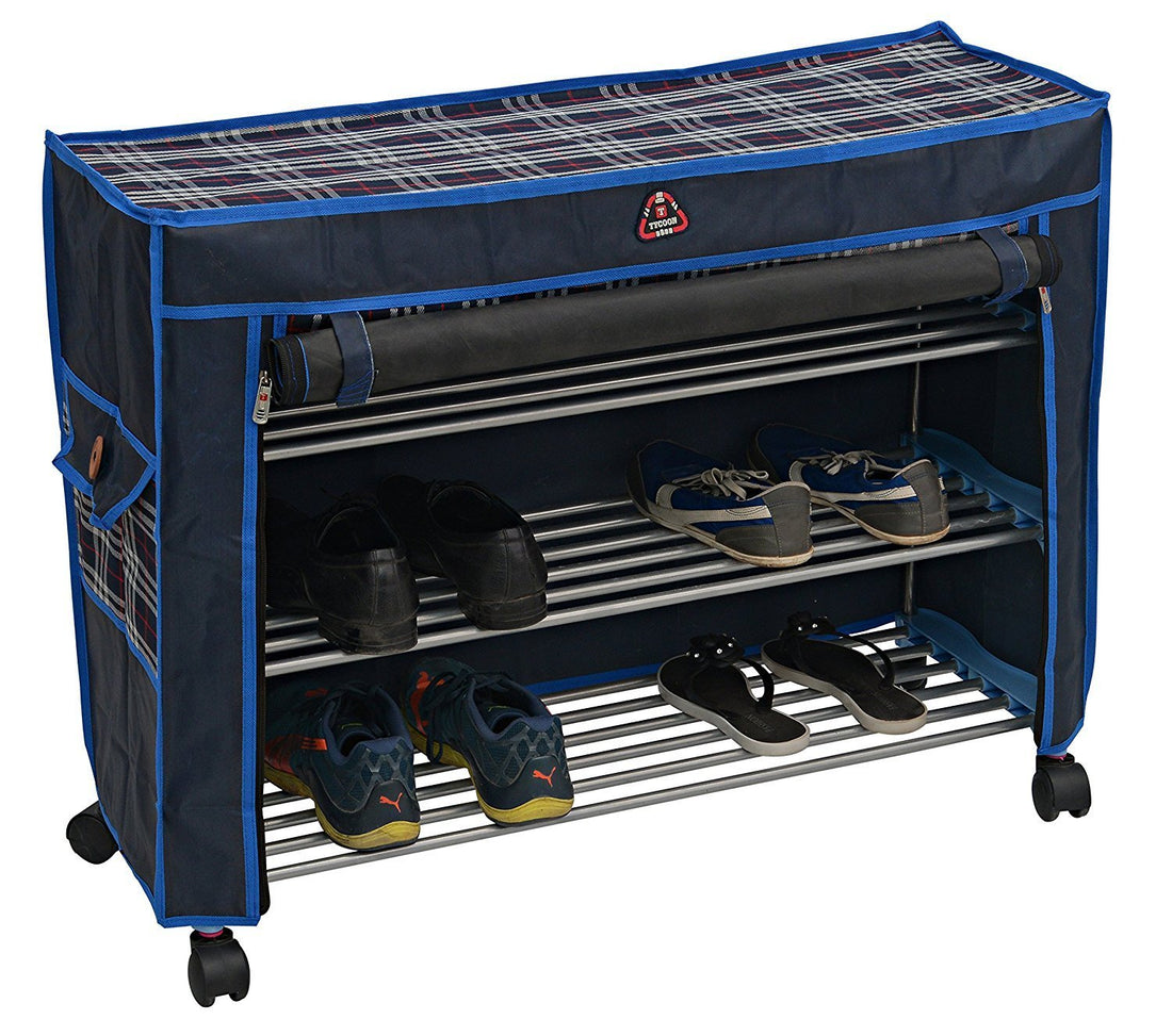 PARASNATH Trendy Cloth Shoe Rack with 3 Shelves - PARASNATH