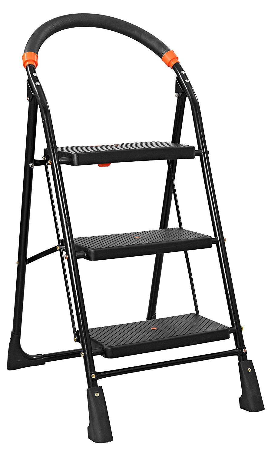 Parasnath Black Diamond Heavy Folding Ladder With Wide Steps 3 Steps 3.1 Ft Ladder - PARASNATH