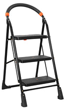 Load image into Gallery viewer, Parasnath Black Diamond Heavy Folding Ladder With Wide Steps 3 Steps 3.1 Ft Ladder - PARASNATH