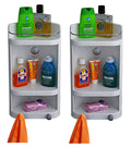 Parasnath Set of 2 Caddy Small Heavy Corner Cabinet Shelf - PARASNATH