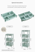 PARASNATH SKEP 4+1 Layer Fruit & Vegetable Basket Trolley Included 1 Dish Box Tray (Ivory Colour) for Home and Kitchen Fruit Basket Storage Rack Organizer Holders kitchen trolley - Made In India - PARASNATH