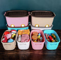 PARASNATH Rolling Storage Container Box (YellowGreen Colour)- 45 Litre Super Large With Wheels Size (59X39X30 cm) - PARASNATH