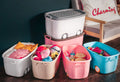 PARASNATH Rolling Storage Container Box (PinkBlue Colour)- 25 Litre Super Large With Wheels Size (50X33X26 cm) - PARASNATH