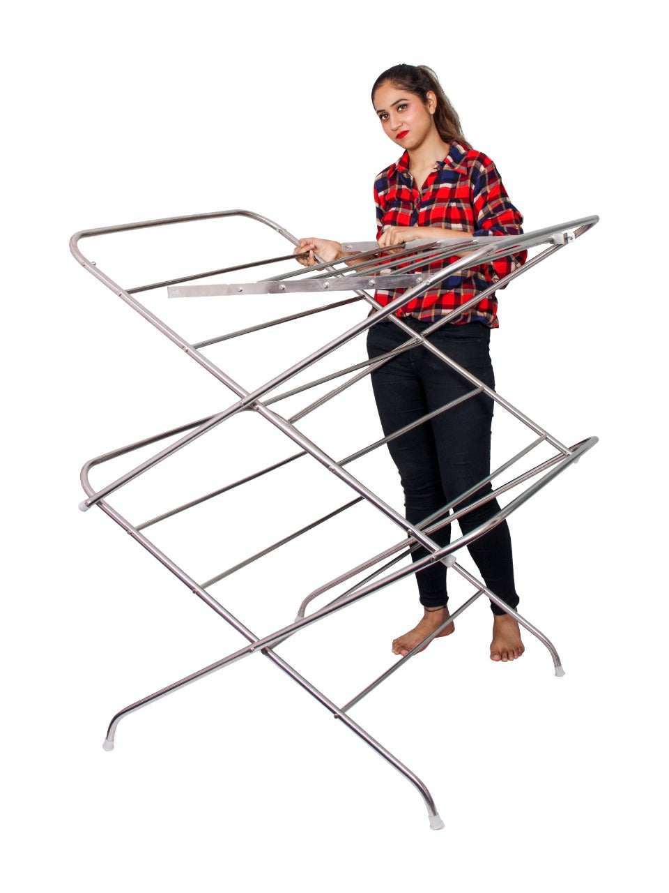 PARASNATH Stainless Steel 15 Rods XL Foldable Clothes Drying Stand