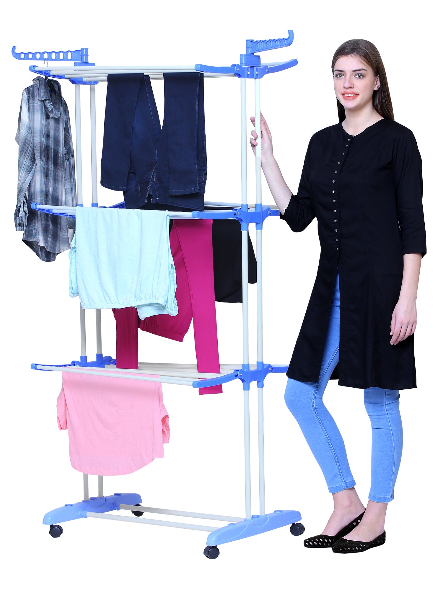 Parasnath Aqua 6 Layer  Clothes Drying Stand With Breaking Wheel System - PARASNATH