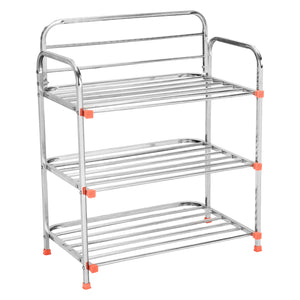 Parasnath 3 Layer Stainless Steel Shoes Stand Rack - PARASNATH